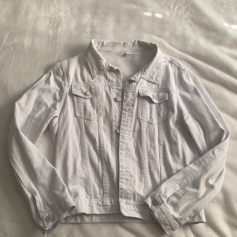 White denim jacket